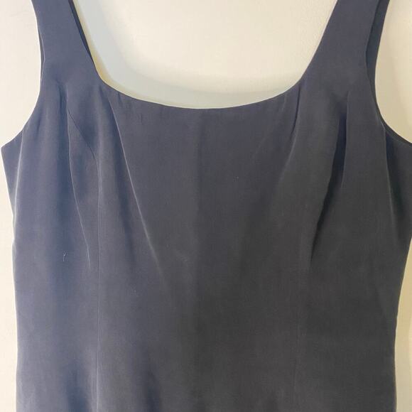 August Silk Black Tank Little Black Dress Size 12 Y2K Classic Whimsigoth Goth - Picture 7 of 15